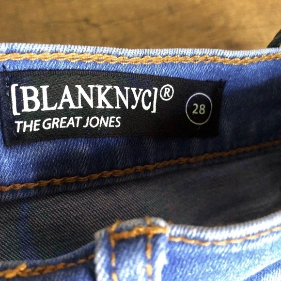 Blank NYC Great Jones High Rise Crop Skinny Jeans 28 Heaven Sent Blue Wash NWT - Picture 7 of 10